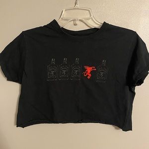 Cropped fireball tee
